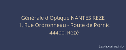 Générale d'Optique NANTES REZE