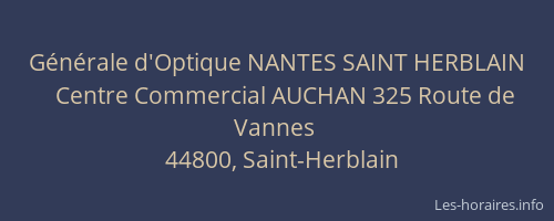 Générale d'Optique NANTES SAINT HERBLAIN