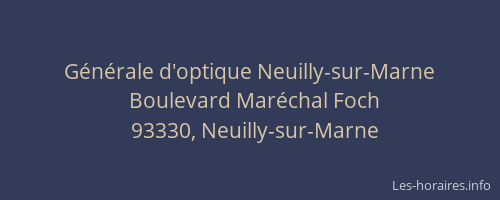 Générale d'optique Neuilly-sur-Marne