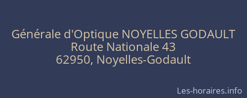 Générale d'Optique NOYELLES GODAULT