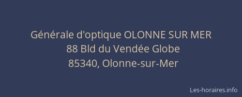 Générale d'optique OLONNE SUR MER