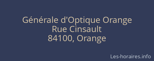 Générale d'Optique Orange