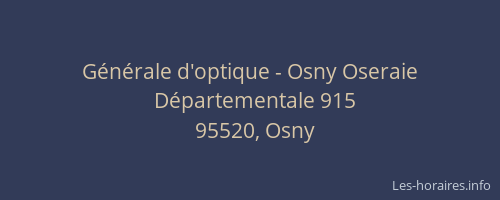 Générale d'optique - Osny Oseraie