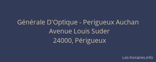 Générale D'Optique - Perigueux Auchan