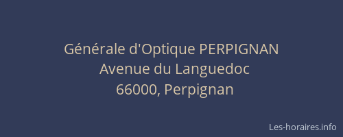 Générale d'Optique PERPIGNAN