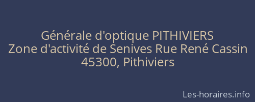 Générale d'optique PITHIVIERS