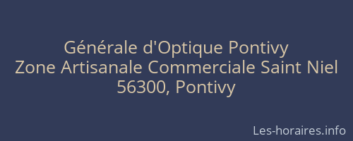 Générale d'Optique Pontivy
