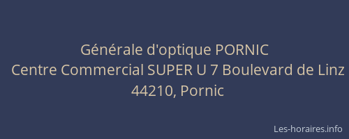 Générale d'optique PORNIC