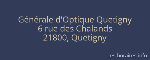 Générale d'Optique Quetigny