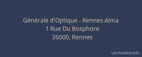 Générale d'Optique - Rennes Alma