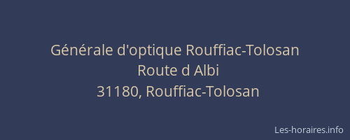 Générale d'optique Rouffiac-Tolosan