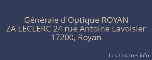 Générale d'Optique ROYAN