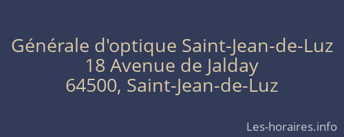 Générale d'optique Saint-Jean-de-Luz