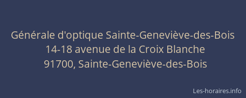 Générale d'optique Sainte-Geneviève-des-Bois