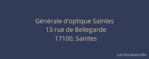 Générale d'optique Saintes