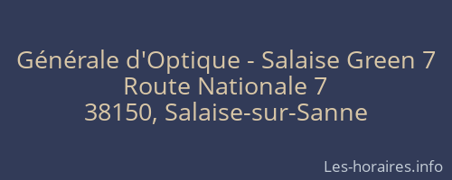 Générale d'Optique - Salaise Green 7