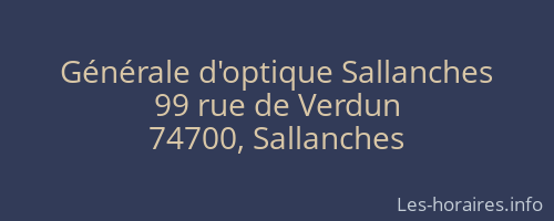 Générale d'optique Sallanches