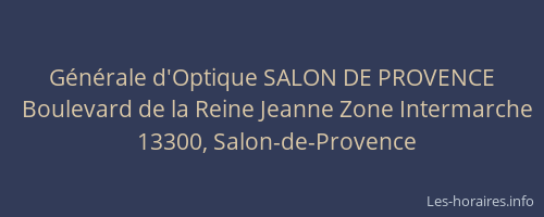 Générale d'Optique SALON DE PROVENCE