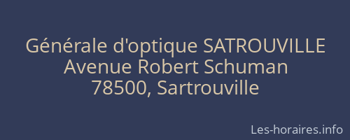 Générale d'optique SATROUVILLE