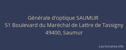 Générale d'optique SAUMUR