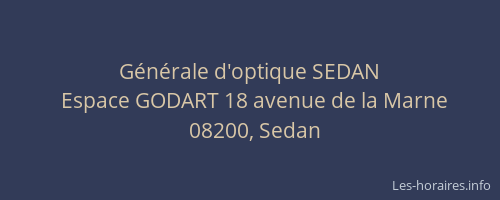 Générale d'optique SEDAN