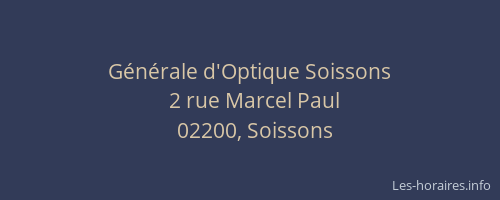 Générale d'Optique Soissons
