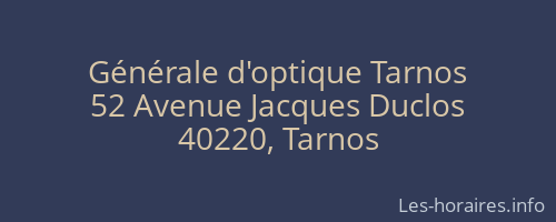 Générale d'optique Tarnos