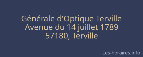 Générale d'Optique Terville