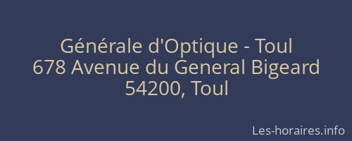 Générale d'Optique - Toul