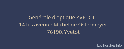 Générale d'optique YVETOT