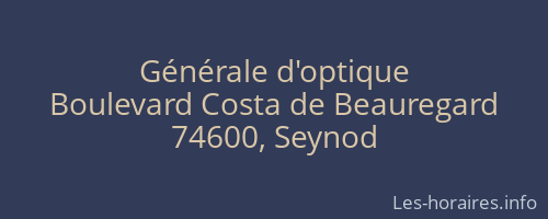Générale d'optique