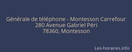 Générale de téléphone - Montesson Carrefour