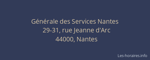 Générale des Services Nantes