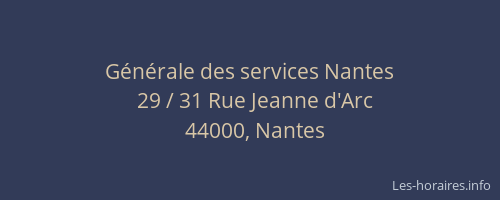 Générale des services Nantes