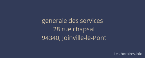 generale des services