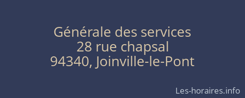 Générale des services