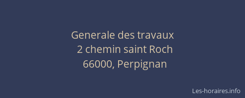 Generale des travaux