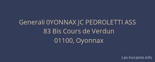 Generali 0YONNAX JC PEDROLETTI ASS