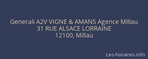 Generali A2V VIGNE & AMANS Agence Millau