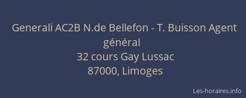Generali AC2B N.de Bellefon - T. Buisson Agent général
