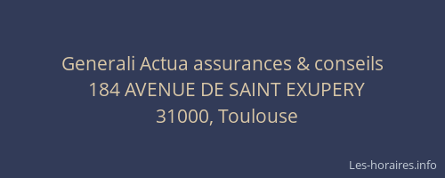 Generali Actua assurances & conseils