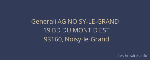 Generali AG NOISY-LE-GRAND