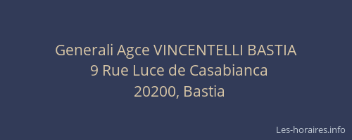Generali Agce VINCENTELLI BASTIA