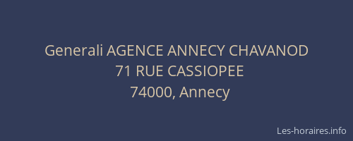 Generali AGENCE ANNECY CHAVANOD