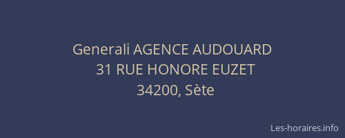 Generali AGENCE AUDOUARD