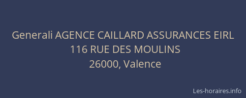 Generali AGENCE CAILLARD ASSURANCES EIRL