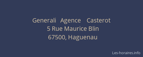 Generali   Agence    Casterot