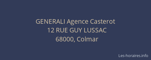 GENERALI Agence Casterot