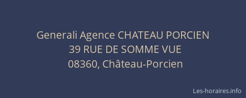Generali Agence CHATEAU PORCIEN