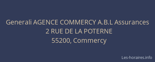 Generali AGENCE COMMERCY A.B.L Assurances